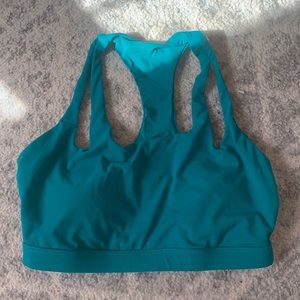 Fabletics Teal cut out sports bra